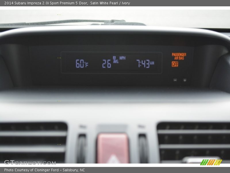 Satin White Pearl / Ivory 2014 Subaru Impreza 2.0i Sport Premium 5 Door