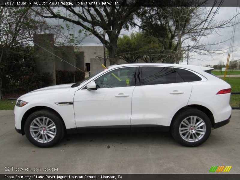 Polaris White / Jet w/Tan 2017 Jaguar F-PACE 35t AWD Prestige