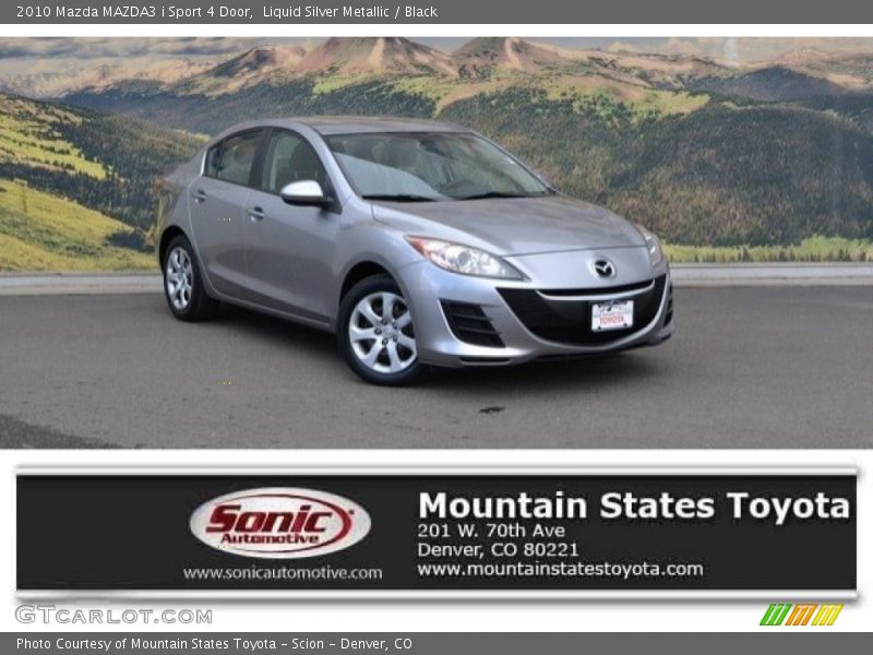 Liquid Silver Metallic / Black 2010 Mazda MAZDA3 i Sport 4 Door