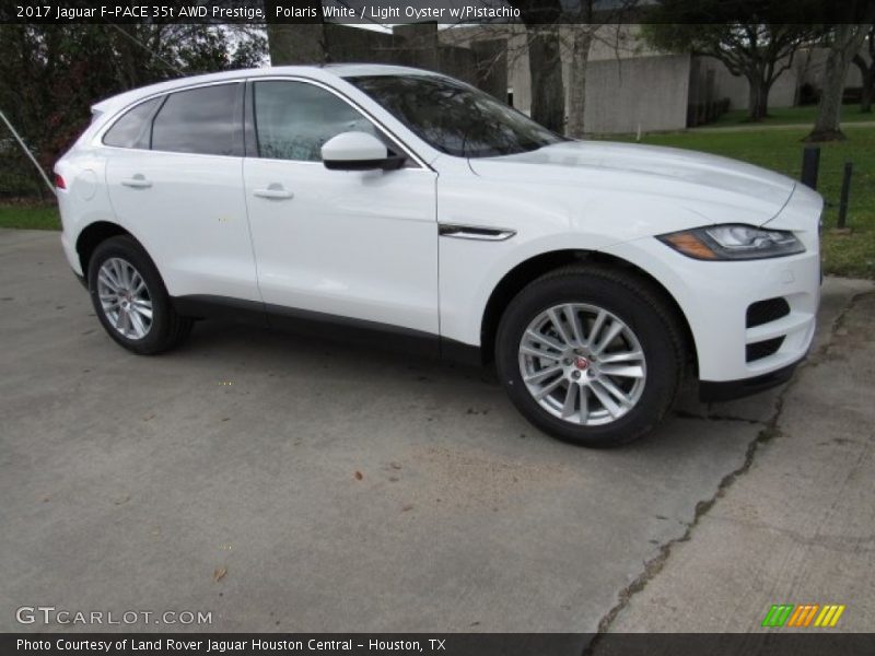 Polaris White / Light Oyster w/Pistachio 2017 Jaguar F-PACE 35t AWD Prestige