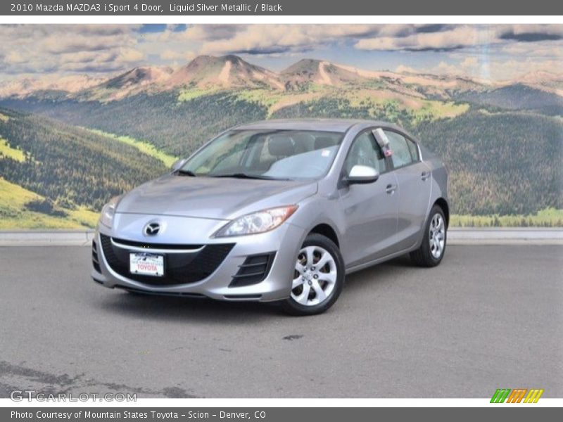 Liquid Silver Metallic / Black 2010 Mazda MAZDA3 i Sport 4 Door