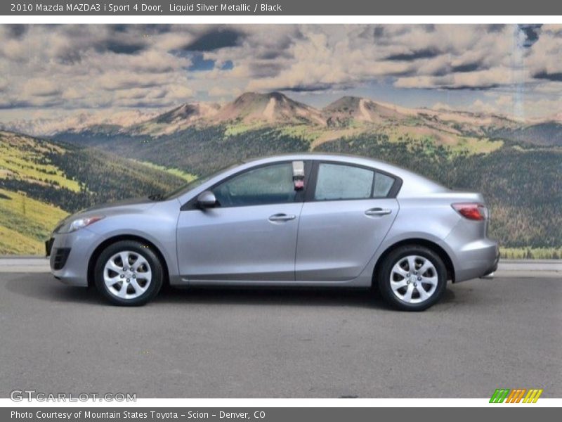 Liquid Silver Metallic / Black 2010 Mazda MAZDA3 i Sport 4 Door