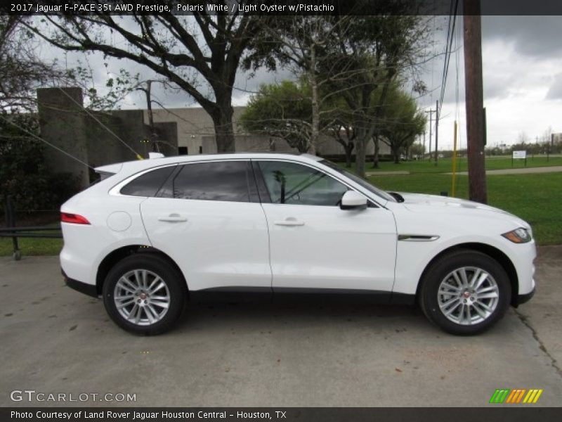 Polaris White / Light Oyster w/Pistachio 2017 Jaguar F-PACE 35t AWD Prestige