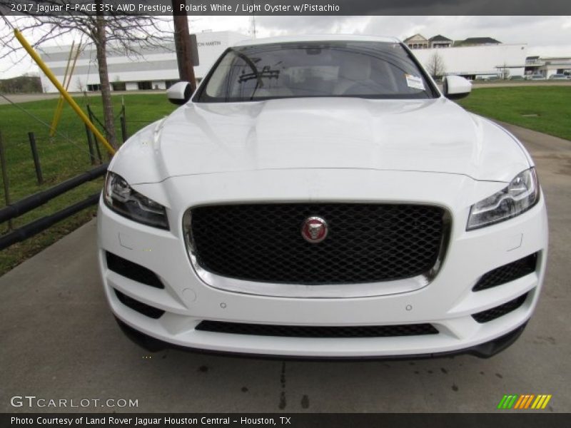 Polaris White / Light Oyster w/Pistachio 2017 Jaguar F-PACE 35t AWD Prestige
