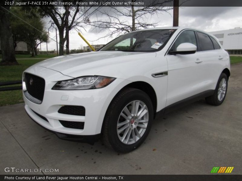 Polaris White / Light Oyster w/Pistachio 2017 Jaguar F-PACE 35t AWD Prestige