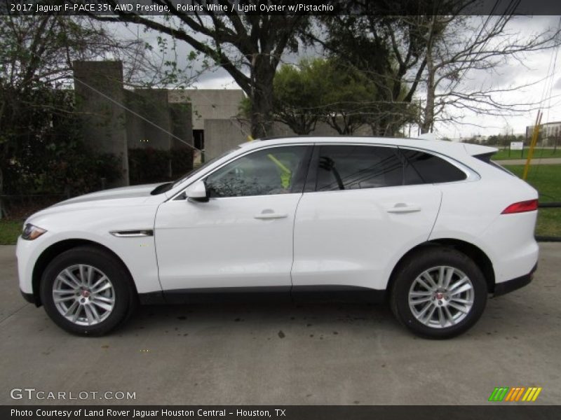 Polaris White / Light Oyster w/Pistachio 2017 Jaguar F-PACE 35t AWD Prestige
