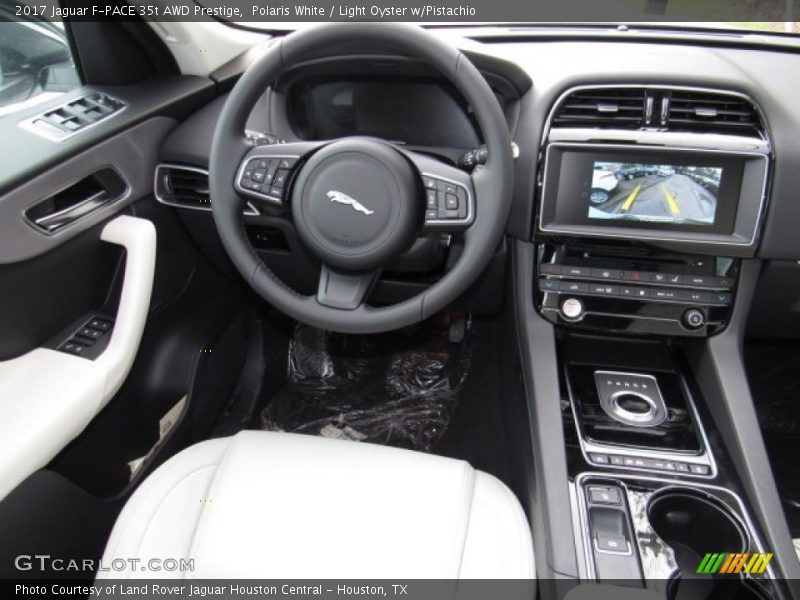 Polaris White / Light Oyster w/Pistachio 2017 Jaguar F-PACE 35t AWD Prestige