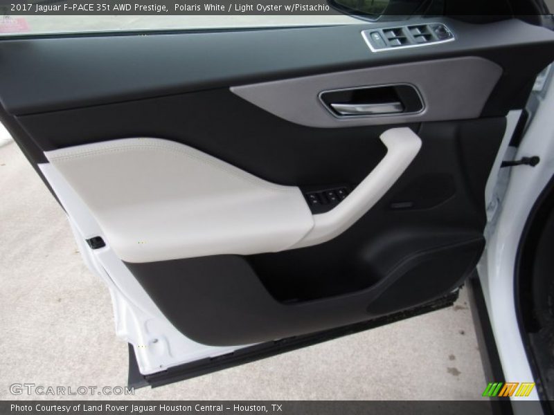 Polaris White / Light Oyster w/Pistachio 2017 Jaguar F-PACE 35t AWD Prestige