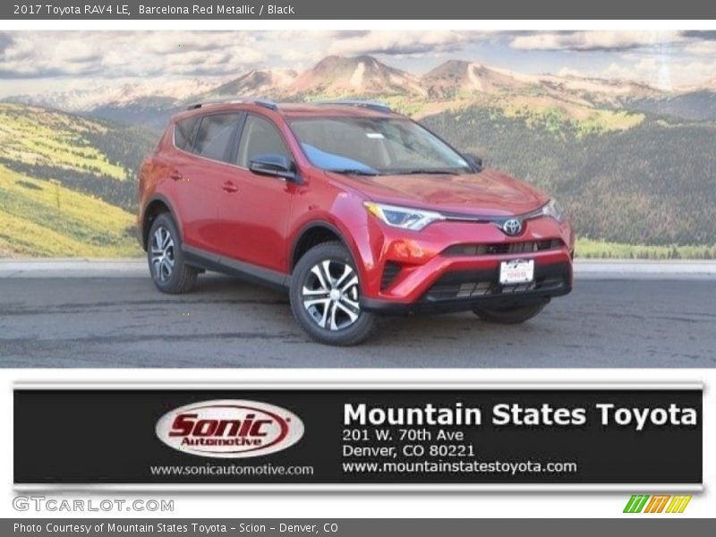 Barcelona Red Metallic / Black 2017 Toyota RAV4 LE