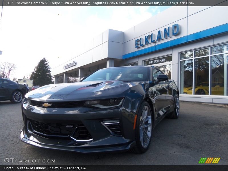 Nightfall Gray Metallic / 50th Anniversary Jet Black/Dark Gray 2017 Chevrolet Camaro SS Coupe 50th Anniversary