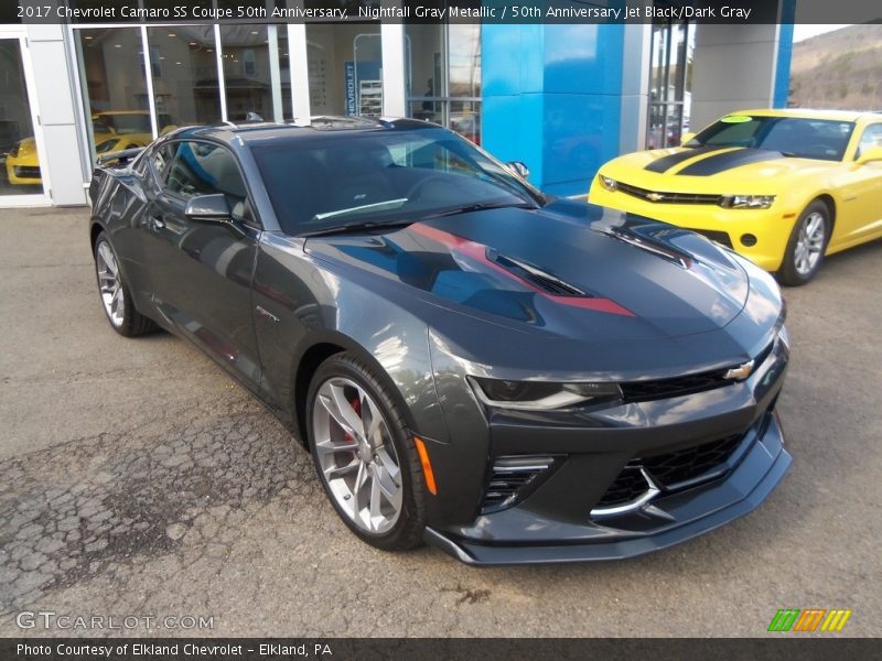 Nightfall Gray Metallic / 50th Anniversary Jet Black/Dark Gray 2017 Chevrolet Camaro SS Coupe 50th Anniversary