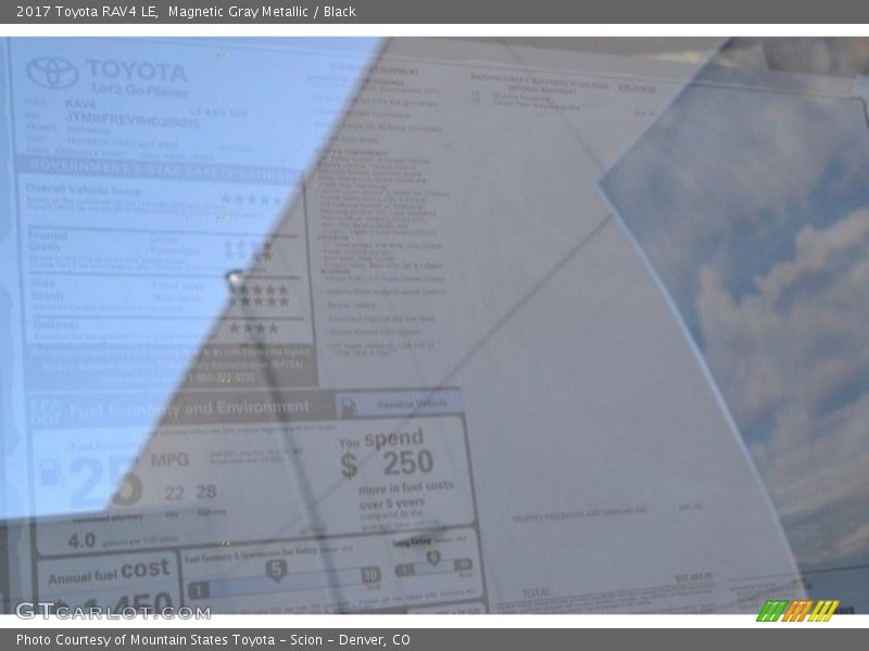 Magnetic Gray Metallic / Black 2017 Toyota RAV4 LE