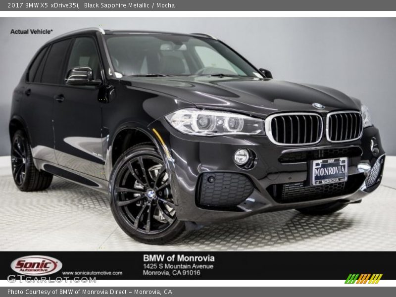 Black Sapphire Metallic / Mocha 2017 BMW X5 xDrive35i