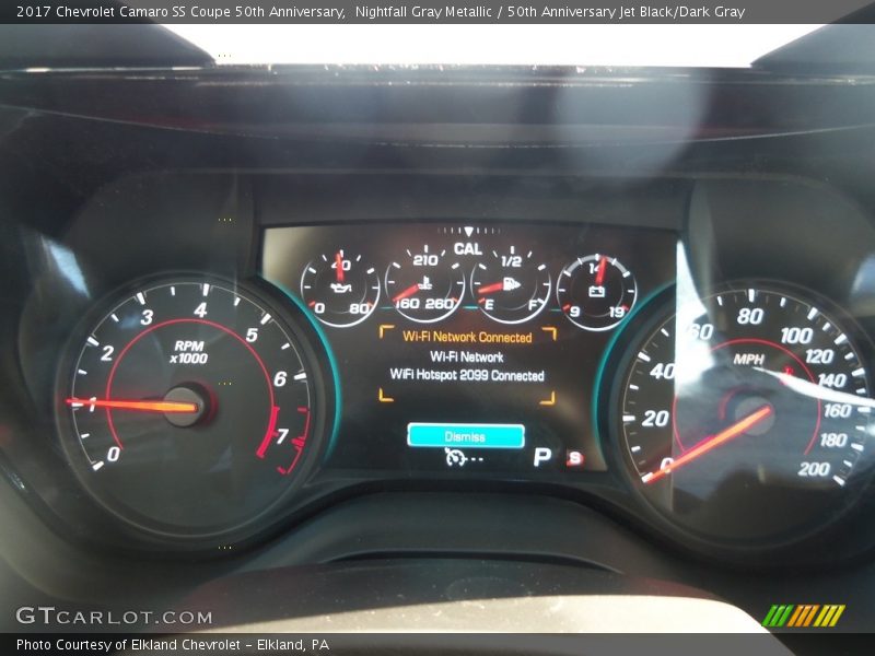 Nightfall Gray Metallic / 50th Anniversary Jet Black/Dark Gray 2017 Chevrolet Camaro SS Coupe 50th Anniversary