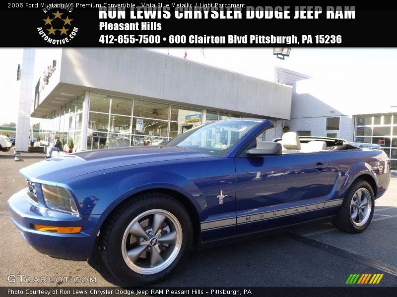 Vista Blue Metallic / Light Parchment 2006 Ford Mustang V6 Premium Convertible