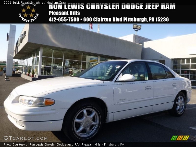 White / Medium Gray 2001 Buick Regal LS