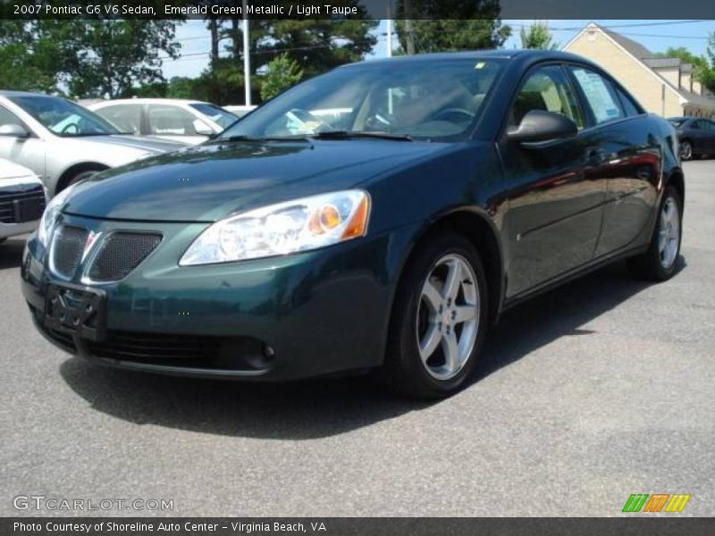 Emerald Green Metallic / Light Taupe 2007 Pontiac G6 V6 Sedan