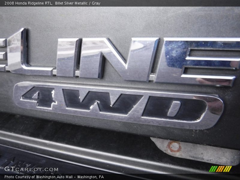 Billet Silver Metallic / Gray 2008 Honda Ridgeline RTL