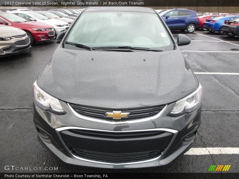 Nightfall Gray Metallic / Jet Black/Dark Titanium 2017 Chevrolet Sonic LS Sedan