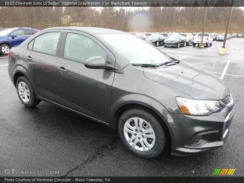 Nightfall Gray Metallic / Jet Black/Dark Titanium 2017 Chevrolet Sonic LS Sedan