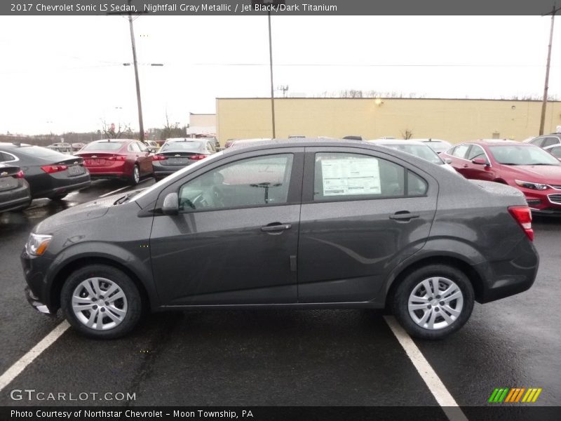 Nightfall Gray Metallic / Jet Black/Dark Titanium 2017 Chevrolet Sonic LS Sedan