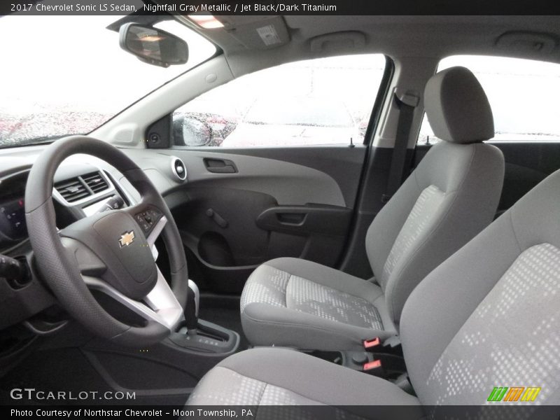 Nightfall Gray Metallic / Jet Black/Dark Titanium 2017 Chevrolet Sonic LS Sedan