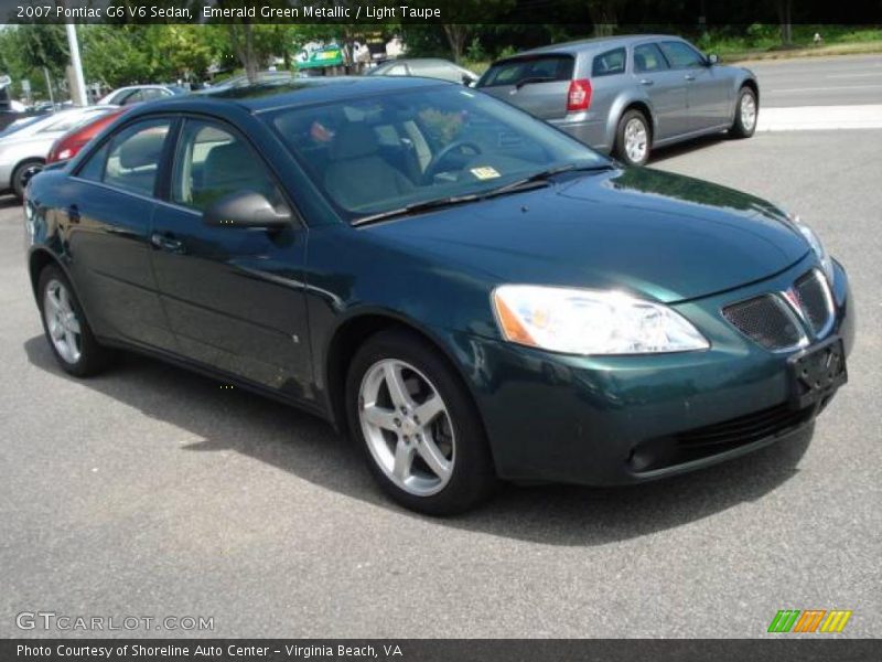 Emerald Green Metallic / Light Taupe 2007 Pontiac G6 V6 Sedan