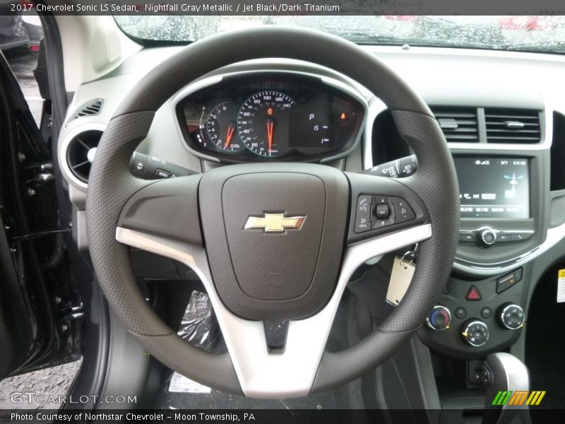 Nightfall Gray Metallic / Jet Black/Dark Titanium 2017 Chevrolet Sonic LS Sedan