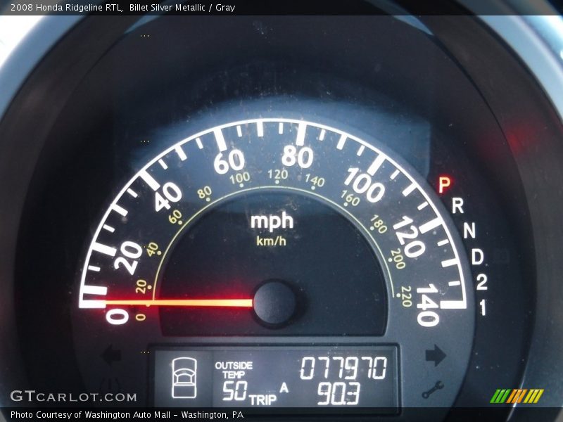 Billet Silver Metallic / Gray 2008 Honda Ridgeline RTL