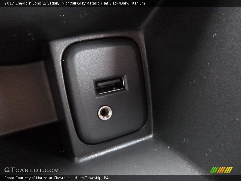 Nightfall Gray Metallic / Jet Black/Dark Titanium 2017 Chevrolet Sonic LS Sedan