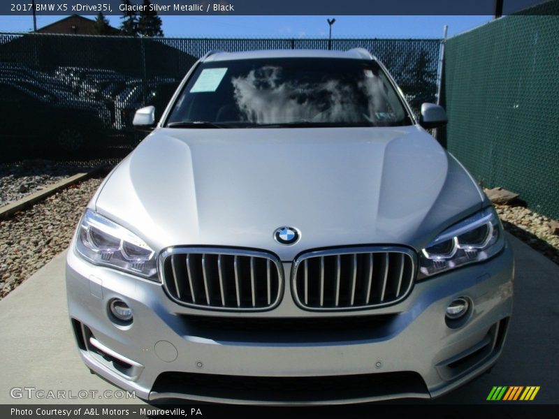 Glacier Silver Metallic / Black 2017 BMW X5 xDrive35i