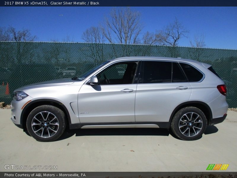 Glacier Silver Metallic / Black 2017 BMW X5 xDrive35i