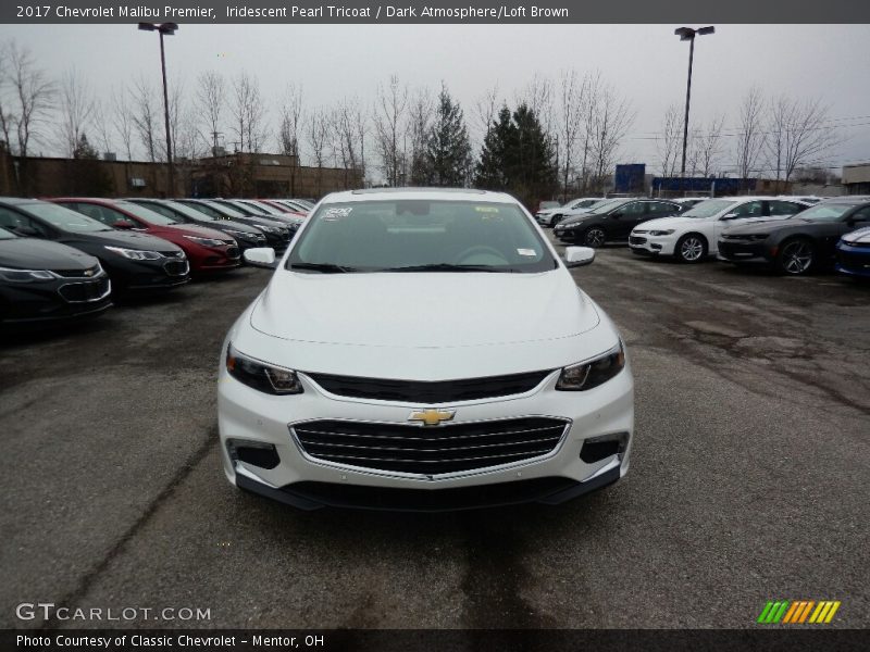 Iridescent Pearl Tricoat / Dark Atmosphere/Loft Brown 2017 Chevrolet Malibu Premier