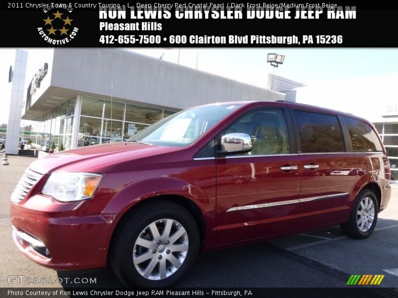 Deep Cherry Red Crystal Pearl / Dark Frost Beige/Medium Frost Beige 2011 Chrysler Town & Country Touring - L