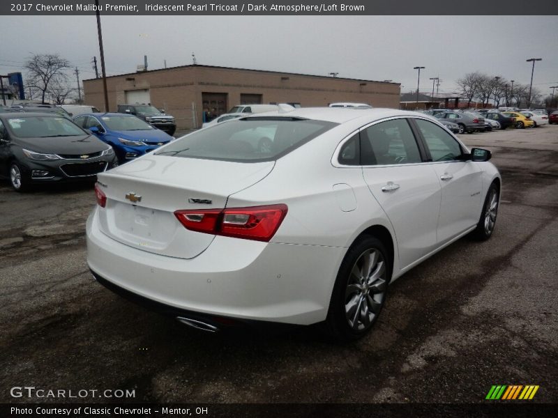 Iridescent Pearl Tricoat / Dark Atmosphere/Loft Brown 2017 Chevrolet Malibu Premier