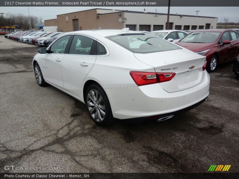 Iridescent Pearl Tricoat / Dark Atmosphere/Loft Brown 2017 Chevrolet Malibu Premier