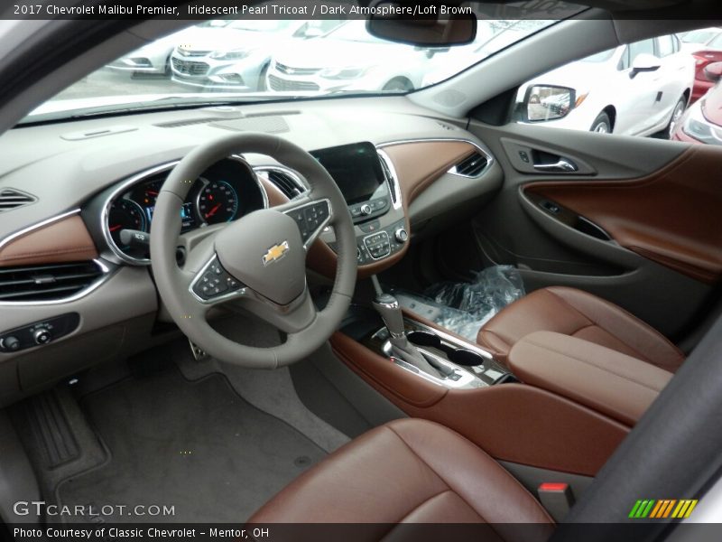 Iridescent Pearl Tricoat / Dark Atmosphere/Loft Brown 2017 Chevrolet Malibu Premier