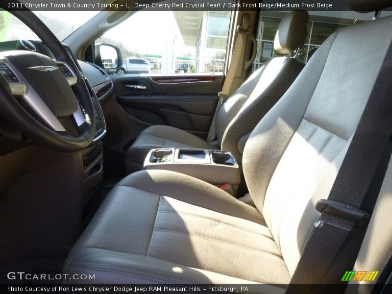 Deep Cherry Red Crystal Pearl / Dark Frost Beige/Medium Frost Beige 2011 Chrysler Town & Country Touring - L