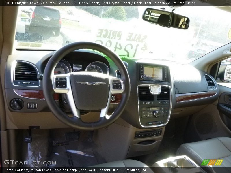 Deep Cherry Red Crystal Pearl / Dark Frost Beige/Medium Frost Beige 2011 Chrysler Town & Country Touring - L