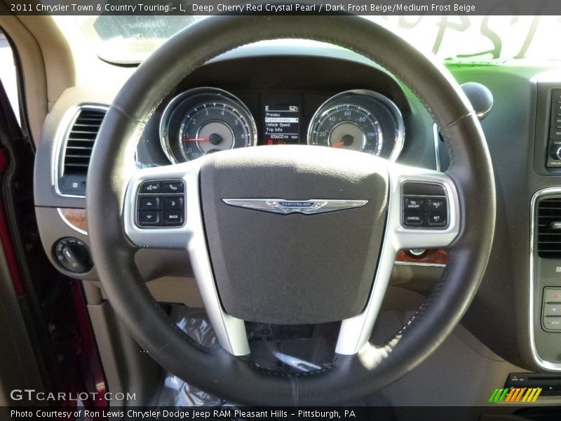 Deep Cherry Red Crystal Pearl / Dark Frost Beige/Medium Frost Beige 2011 Chrysler Town & Country Touring - L