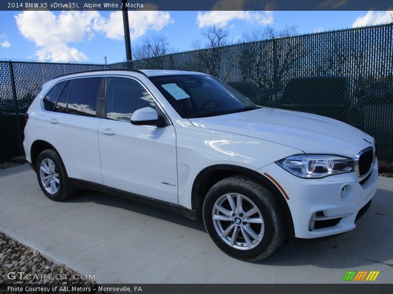 Alpine White / Mocha 2014 BMW X5 xDrive35i