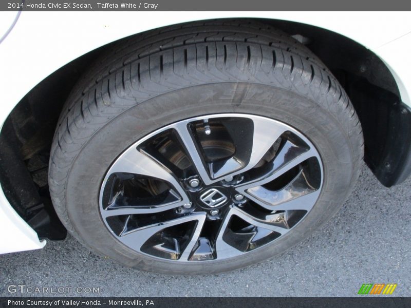 Taffeta White / Gray 2014 Honda Civic EX Sedan