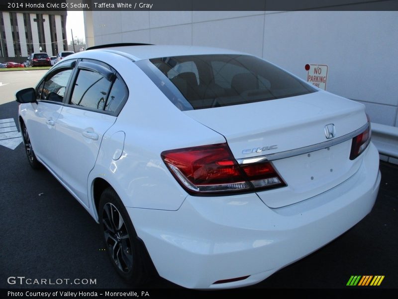 Taffeta White / Gray 2014 Honda Civic EX Sedan