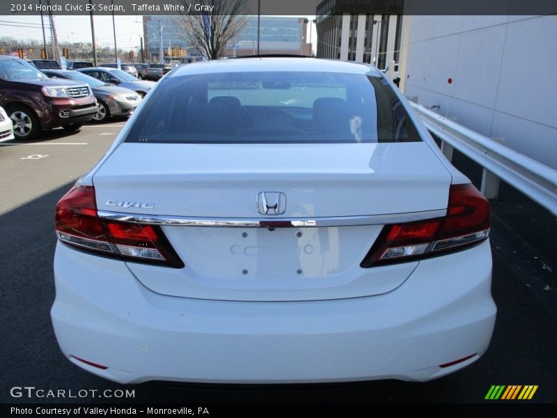 Taffeta White / Gray 2014 Honda Civic EX Sedan