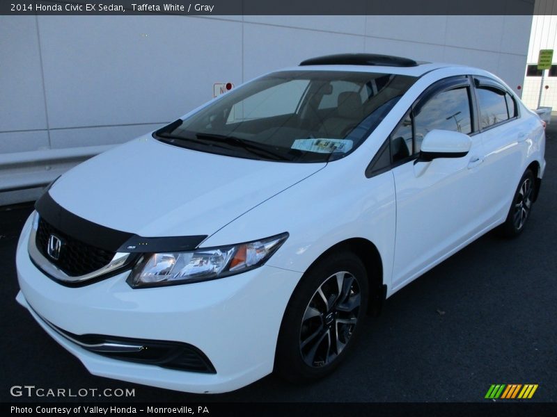 Taffeta White / Gray 2014 Honda Civic EX Sedan