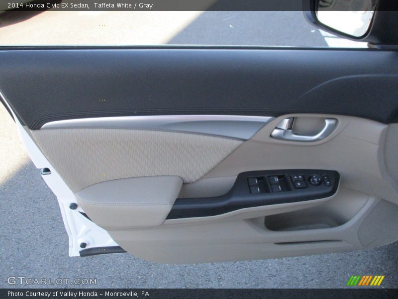 Taffeta White / Gray 2014 Honda Civic EX Sedan