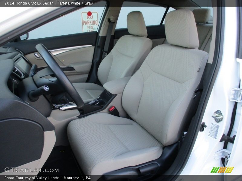 Taffeta White / Gray 2014 Honda Civic EX Sedan