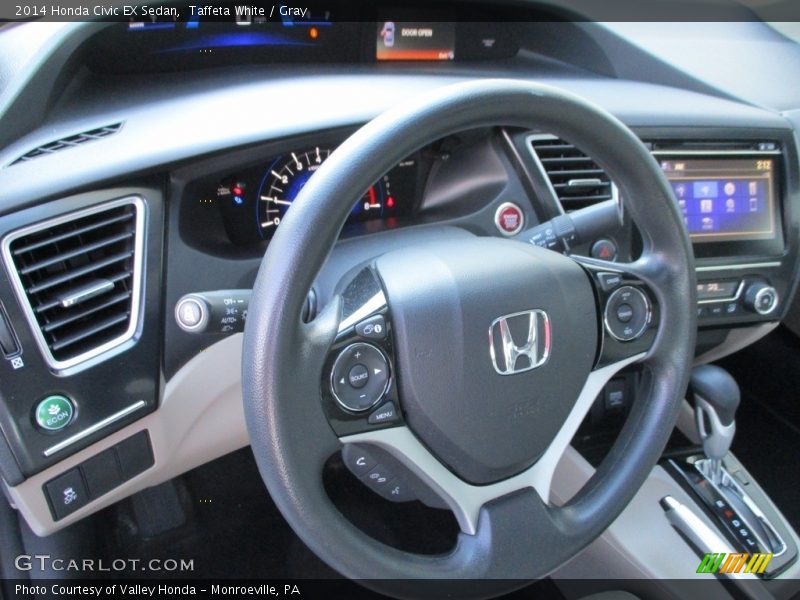 Taffeta White / Gray 2014 Honda Civic EX Sedan