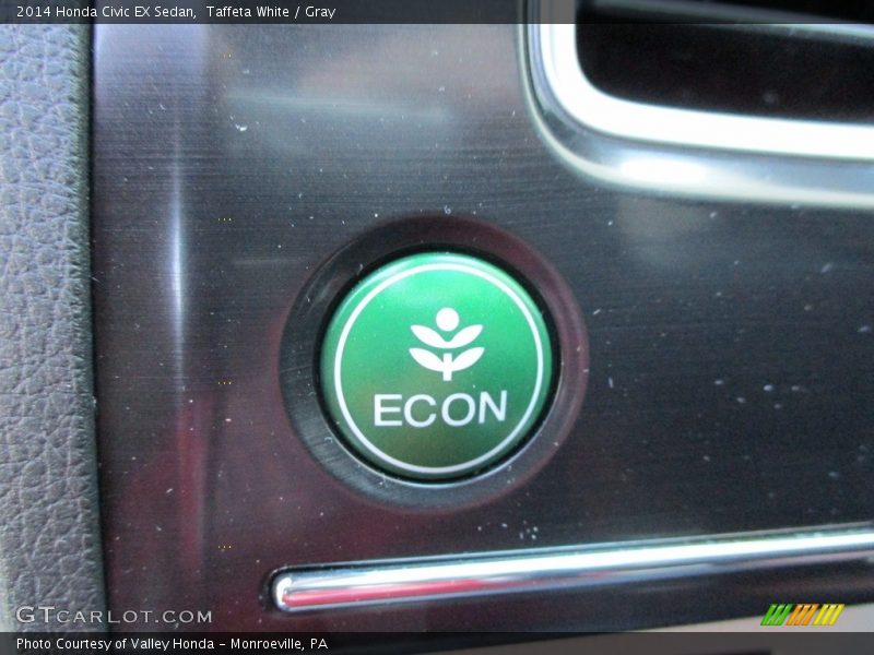 Taffeta White / Gray 2014 Honda Civic EX Sedan