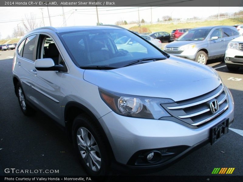 Alabaster Silver Metallic / Black 2014 Honda CR-V EX-L AWD